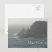 Carte Postale Phare de la côte de l'Oregon (Devant / Derrière)