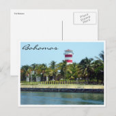 Carte Postale phare de la frontière des Bahamas (Devant / Derrière)