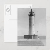 Carte Postale Phare de la jetée du mont Sheboygan, Wisconsin, 19 (Devant / Derrière)