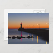 Carte Postale Phare de la jetée nord à Duluth, Minnesota, (Devant / Derrière)