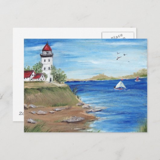 Carte Postale Phare de la mer (Devant / Derrière)