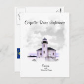 Carte Postale Phare de la rivière Coquille - Oregon (Devant / Derrière)
