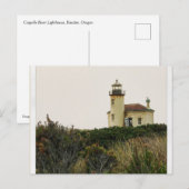 Carte Postale Phare de la rivière Coquille, OU (Devant / Derrière)
