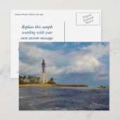 Carte Postale Phare de l'entrée de Hillsboro sur mesure (Devant / Derrière)