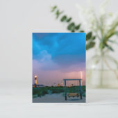 Carte Postale phare de l'île de tybee savannah georgia océan be (Debout devant)