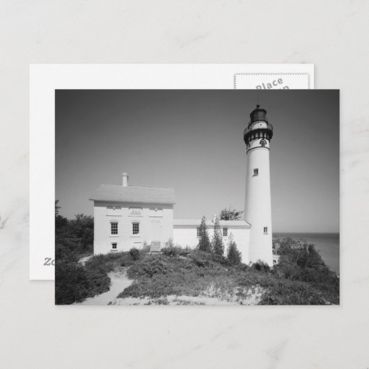 Carte Postale Phare de l'île Manitou (Devant / Derrière)