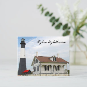 Carte postale phare de l'île Tybee