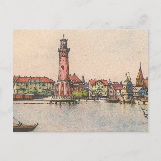 Carte postale - Phare de Lindau (Devant)