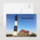 Carte Postale Phare de Long Island 3 (Devant / Derrière)