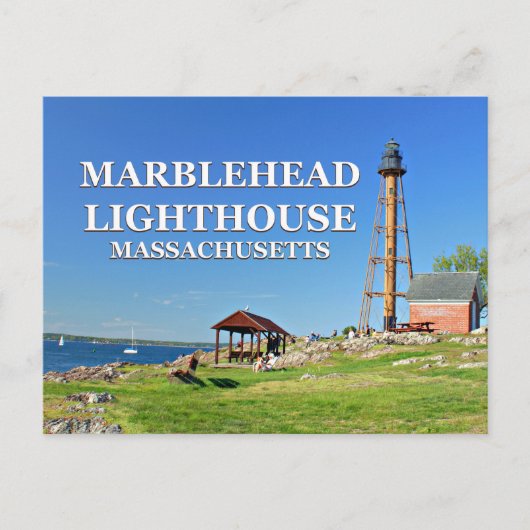 Carte Postale Phare de Marblehead, Massachusetts (Devant)