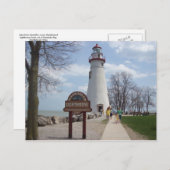 Carte Postale Phare de Marblehead, Ohio (Devant / Derrière)