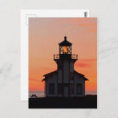 Carte Postale Phare de MENDOCINO Point Coucher de soleil de Cabr (Devant / Derrière)