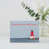 Carte Postale Phare de Menominee Pierhead (Debout devant)