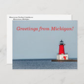 Carte Postale Phare de Menominee Pierhead (Devant / Derrière)