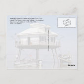 Carte Postale Phare de Middle Bay (Mobile Bay), Alabama (Dos)