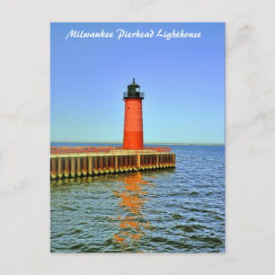 Carte Postale Phare de Milwaukee Pierhead, lac Michigan