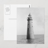 Carte Postale Phare de Minot's Ledge, 1880 (Devant / Derrière)