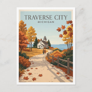 Carte Postale Phare de Mission Point Traverse City Michigan