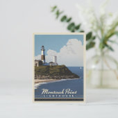 Carte Postale Phare de Montauk Point, Long Island NY (Debout devant)