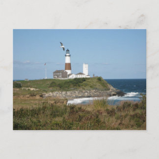 Carte Postale Phare de MONTAUK Seagull Love