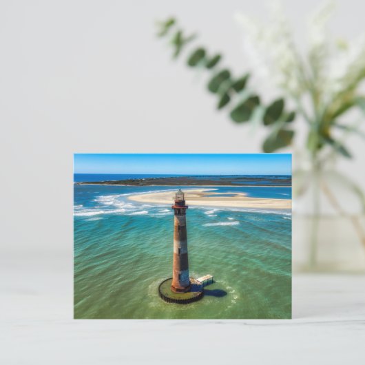 Carte Postale Phare de Morris Island (Caroline du Sud) (Debout devant)