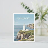 Carte Postale Phare de Nash Point Llantwit Major (Debout devant)