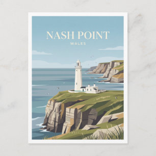 Carte Postale Phare de Nash Point Llantwit Major