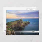 Carte Postale Phare de Neist Point sur Skye au coucher du soleil (Devant / Derrière)