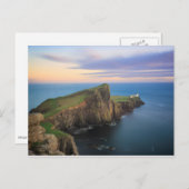 Carte Postale Phare de Neist Point sur Skye au coucher du soleil (Devant / Derrière)