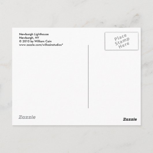 Carte Postale Phare de Newburgh (Dos)