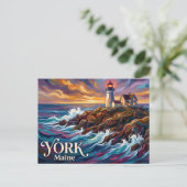 Carte Postale Phare de Nubble USA (Debout devant)
