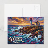Carte Postale Phare de Nubble USA (Devant / Derrière)