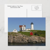 Carte Postale Phare de Nubbles - Nouvelle-Angleterre (Devant / Derrière)