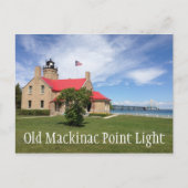 Carte Postale Phare de Old Mackinac Point (Devant)