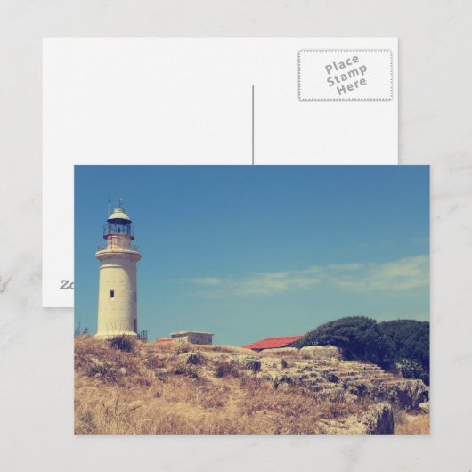 Carte Postale Phare de Paphos (Devant / Derrière)