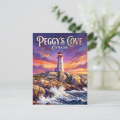 Carte Postale Phare de Peggy's Cove Canada (Debout devant)