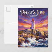 Carte Postale Phare de Peggy's Cove Canada (Devant / Derrière)