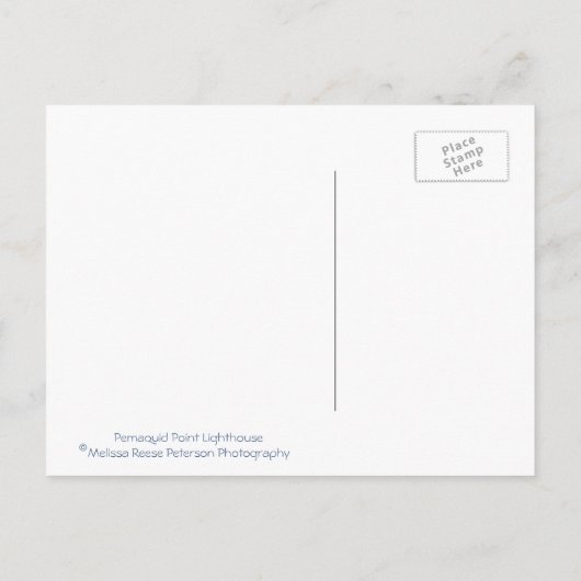 Carte Postale Phare de Pemaquid Point dans le Maine (Dos)