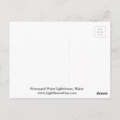 Carte Postale Phare de Pemaquid Point, Maine (Dos)