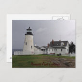 Carte Postale Phare de Pemaquid Point, Maine (Devant / Derrière)
