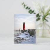 Carte Postale Phare de Pierhead, Kenosha Wisconsin (Debout devant)
