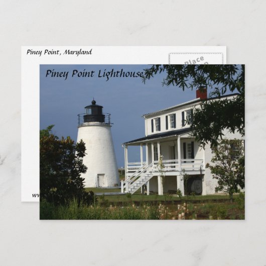 Carte Postale Phare de Piney Point (Devant / Derrière)