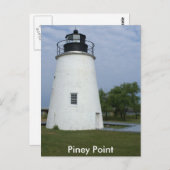Carte Postale Phare de Piney Point (Devant / Derrière)