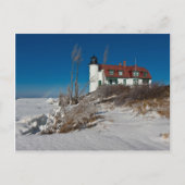 Carte Postale Phare de Point Betsie en hiver (Devant)