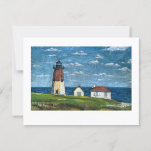 Carte Postale Phare de Point Judith à Narragansett, RI 7x5