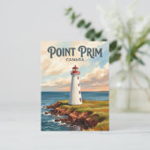 Carte Postale Phare de Point Prim Canada (Debout devant)