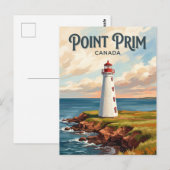 Carte Postale Phare de Point Prim Canada (Devant / Derrière)