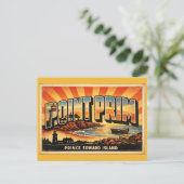 Carte Postale Phare de Point Prim PEI plus ancien phare (Debout devant)