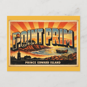 Carte Postale Phare de Point Prim PEI plus ancien phare
