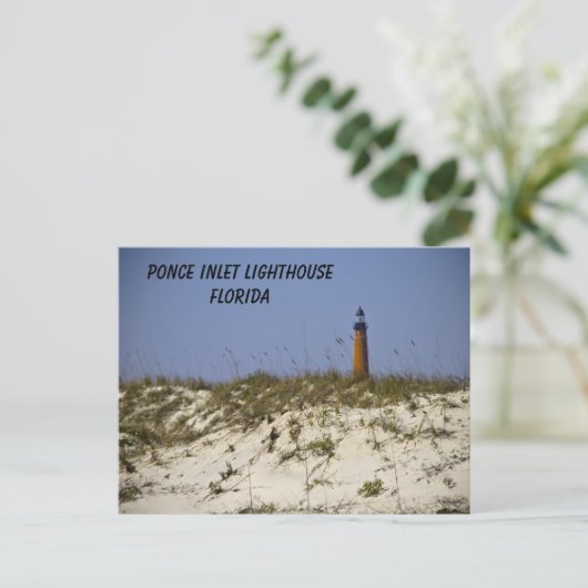Carte Postale Phare de Ponce Inlet Floride Plage Personnaliser (Debout devant)